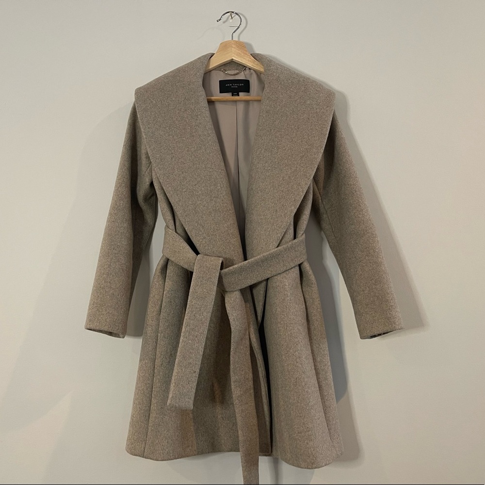 ANN TAYLOR petite wrap coat